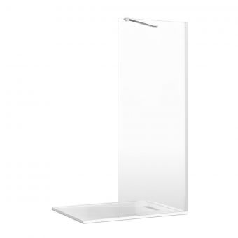 Crosswater Gallery 8 Recess Shower Enclosure with Angled Support in Polished Stainless Steel