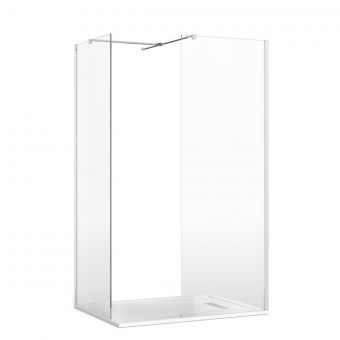 Crosswater Gallery 8 Corner Shower Enclosure with T-Support in Polished Stainless Steel