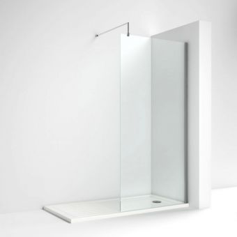 Nuie 8mm Glass Wetroom Panel - 1000mm