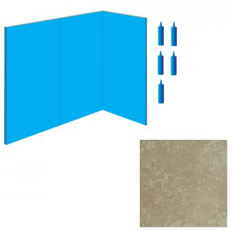 DuraPanel Large Corner Kit in Concrete Beige Matt