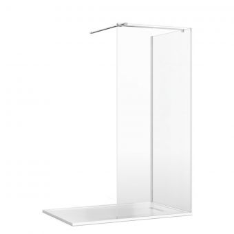 Crosswater Gallery 8 Glass Corner Shower Enclosure with T-Support in Brushed Stainless Steel