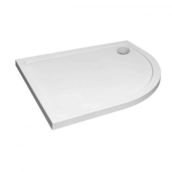 UKBathrooms Essentials 1000 x 800 Offset Quadrant Acrylic Capped Stone Resin Shower Tray - Right Hand