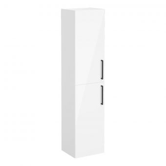 VitrA Root Flat Tall Unit with Left-Hand Door Hinge in High Gloss White (40cm)