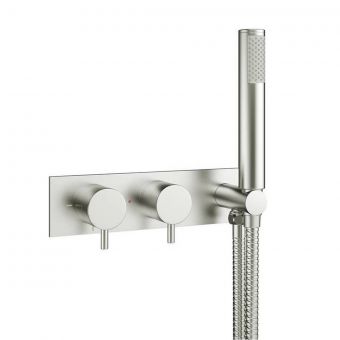 Crosswater MPRO Fascia Plate with Shower Handset Only - Brushed Stainless Steel