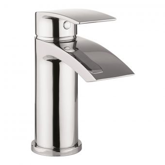 Crosswater Flow Basin Monobloc with Click Clack Waste in Chrome - MBFW110P+