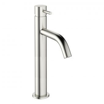Crosswater MPRO Tall Basin Mixer in Brushed Stainless Steel - PRO112DNV
