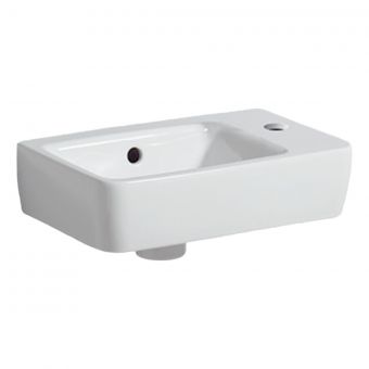 Geberit Selnova 40cm Compact Washbasin with Right Hand Tap Hole in White - 501517007