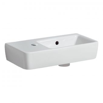 Geberit Selnova Compact 50cm Washbasin with Shelf Space in White