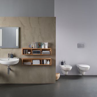 Geberit Selnova Wall-Hung Rimless WC Pack with Standard Seat and Cover in White - 501752001