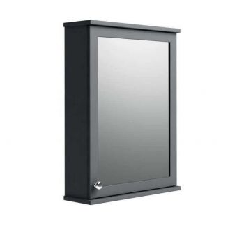 Origins Classic Single Door Mirror Cabinet - Graphite Right Hand Hinge