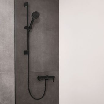 Hansgrohe Finoris Exposed Single Lever Shower Mixer in Matt Black - 76620670