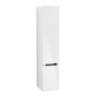Villeroy & Boch Subway 2.0 2 Door Tall Cupboard Unit - Glossy White - Right Hand