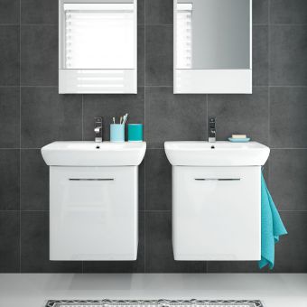Geberit Selnova Square Vanity Unit For 60cm Washbasin in White - 501623011