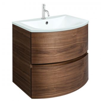 Crosswater Svelte Glass Basin - Ice Basin - 600mm - 1 Tap Hole - Unit Not Included