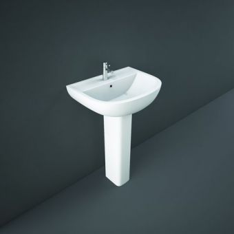 RAK Compact Wash Basin White - 545mm - Pedestal Not Included