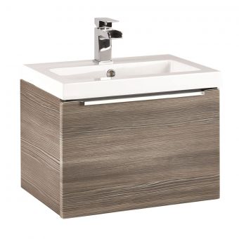 UK Bathrooms Essentials Kearsley 500mm Avola Grey Vanity Unit with Washbasin