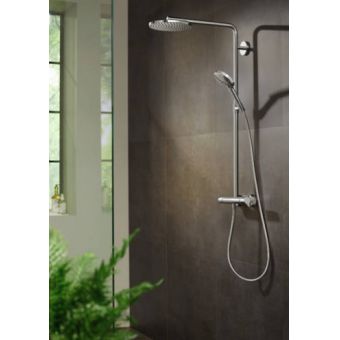 Hansgrohe Raindance Select S Showerpipe 240 1jet PowderRain with Thermostatic Mixer in Chrome