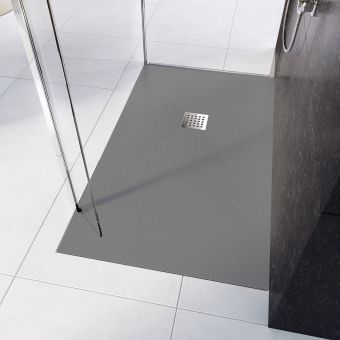 Tissino Giorgio2 800mm Rectangular Shower Tray in Grey Slate