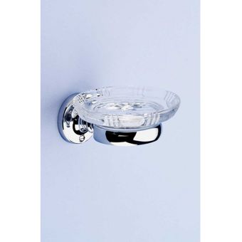 Silverdale Berkley Crystal Soap Dish with Holder in Chrome