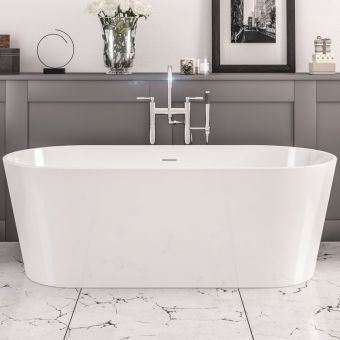 UK Bathrooms Essentials Colarado Acrylic Freestanding Bath