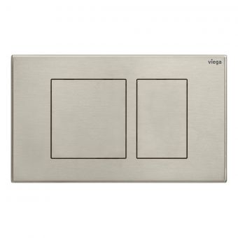 Viega Visign for Public 10 WC Flush Plate for Prevista in Brushed Stainless Steel - 774349