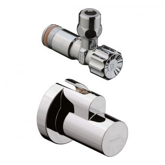 Hansgrohe Angle Valve with Cover 3/8 Inch - Chrome