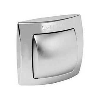 Geberit Hytouch Single Push Pneumatic Toilet Flush Button - Silk Chrome