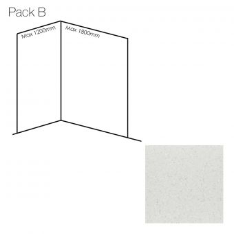 Bushboard Nuance Medium Corner Wall Panel Pack B in Frost