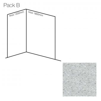 Bushboard Nuance Medium Corner Wall Panel Pack B in Lumiere