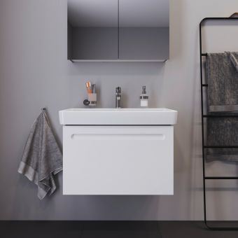 Duravit No.1 Wall-Mounted 740mm Vanity Unit with One Drawer in Matt White - N14283018180000