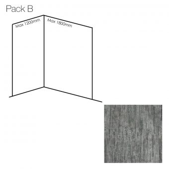 Bushboard Nuance Medium Corner Wall Panel Pack B in Grey Gotas