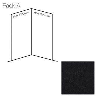 Bushboard Nuance Small Corner Wall Panel Pack A in Black Quartz