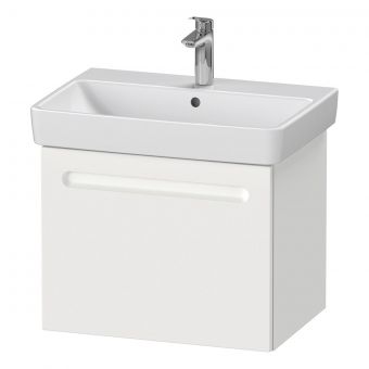 Duravit No.1 Wall-Mounted 590mm One Drawer Vanity Unit with Internal Drawer in Matt White - N14382018180000