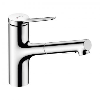 hansgrohe Zesis M33 Single Lever Kitchen Mixer 150 Eco Pull-out Spray 2 jet in Chrome