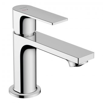 hansgrohe Rebris E Single Lever Basin Mixer 80 CoolStart with pop-up Waste Set in Chrome