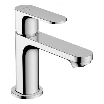 hansgrohe Rebris S Single Lever Basin Mixer 80 CoolStart with Metal Pop-up Waste Set in Chrome