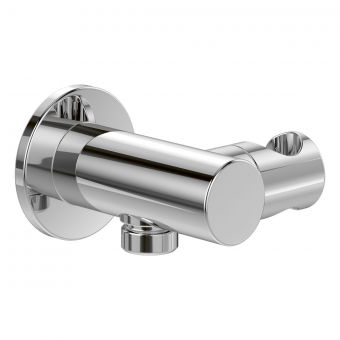 Villeroy and Boch Universal Round Hand Shower Bracket and Hose Outlet in Chrome - TVC00046200061
