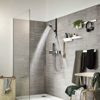 hansgrohe Pulsify S 105 Ecosmart 1 Jet Hand Shower in Chrome
