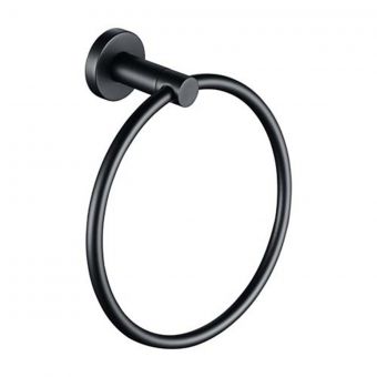 The White Space Capita Towel Ring in Black
