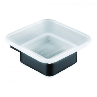 The White Space Legend Soap Dish in Black