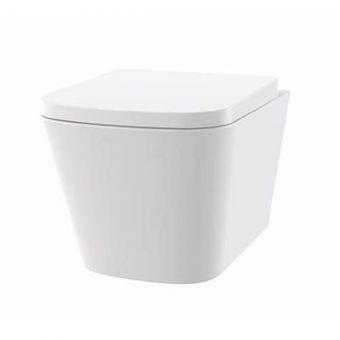 The White Space Anon Rimless Wall Hung Toilet with Soft Close Seat in White