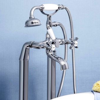 Origins Canasi Traditional Freestanding Bath Shower Mixer - Chrome
