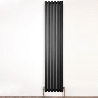 Carisa Tallis Double Aluminium Central Heating Radiator in Textured Black