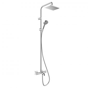 hansgrohe Vernis Shape Showerpipe 230 1 jet EcoSmart Thermostatic Bath Mixer Shower in Chrome