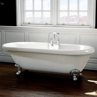 Origins Seymour Traditional Double Ended Roll Top Bath - 1795mm