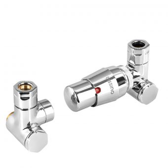 Tissino Hugo2 Double Angled Thermostatic Dual Fuel Valves in Chrome - THU-311-CP