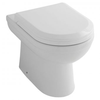 UK Bathrooms Essentials Pecos Rimless Back To Wall Toilet