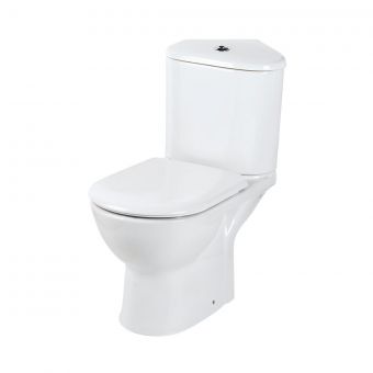UK Bathrooms Essentials Amur Corner Close Coupled Toilet