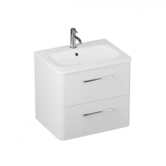 Britton Camberwell 600mm Vanity Unit and Basin in Frost White - C60DDW