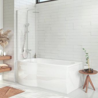 Amara P-Shape 1700 x 800mm Left Hand Shower Bath